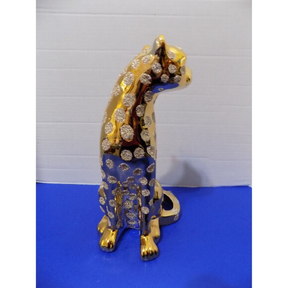 NEW Cheetah Leopard Statue Figurine Tiger Lion Wild Animal Cat - Picture 3 of 5